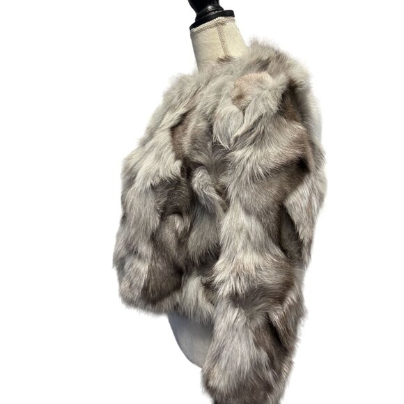 Grey Fox Fur Women's Jacket Size S - Picture 8 of 8